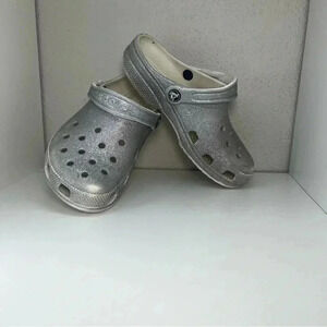 Crocs Classic Glitter II Clog Shoe 'Silver' Size Men's 4 /Women's 6